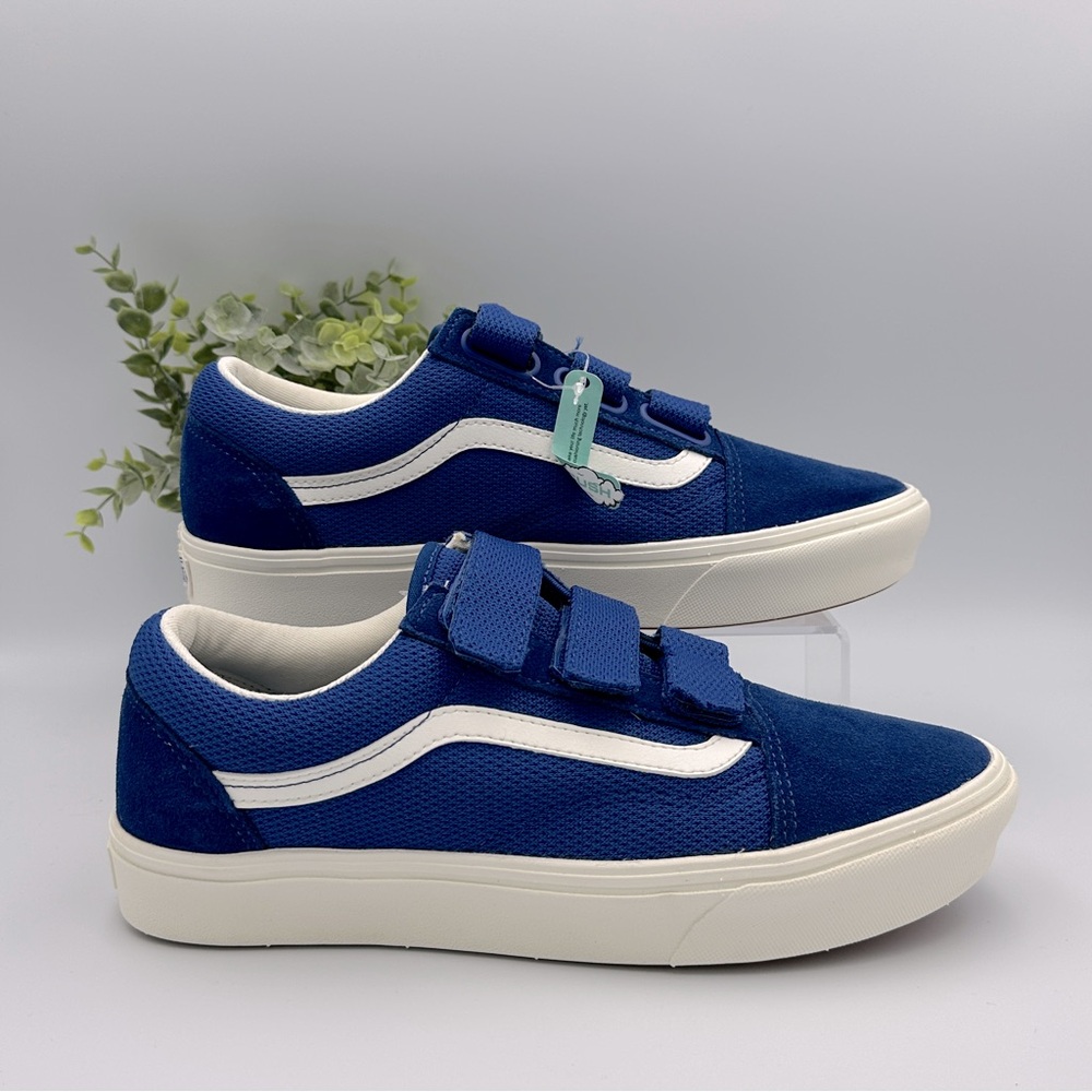Vans Men’s Old Skool Soft Blue Suede ComfyCush Autism Acceptance Size 8